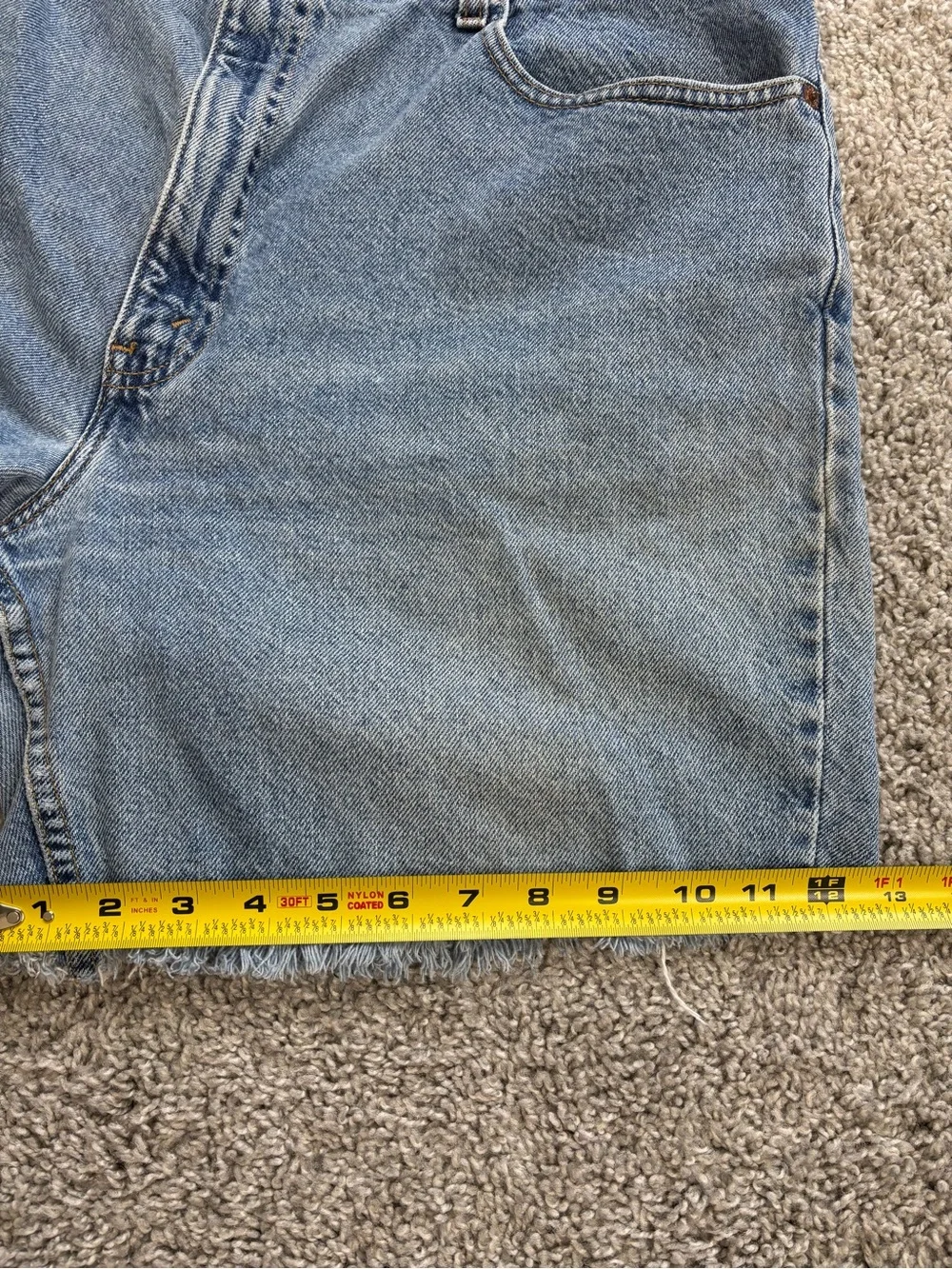 Vintage Levi's 505 Light Blue Frayed Denim Shorts
